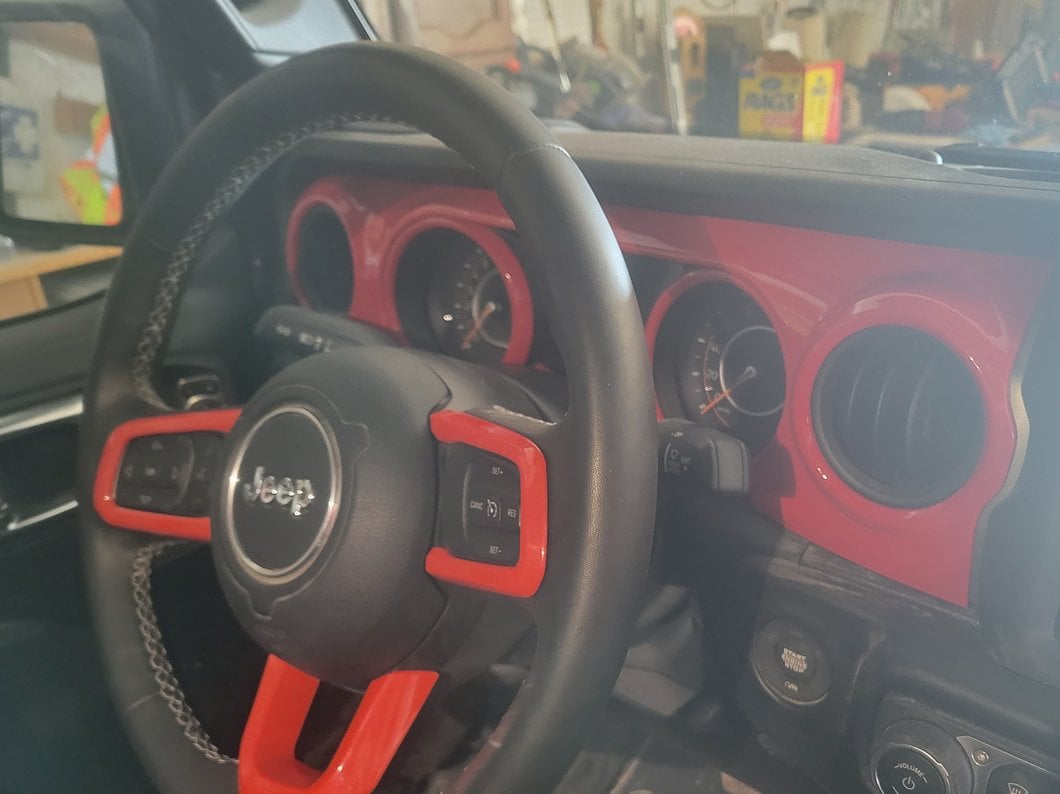 RedRock Gauge Cluster Trim; Red (20-25 Jeep Gladiator JT)