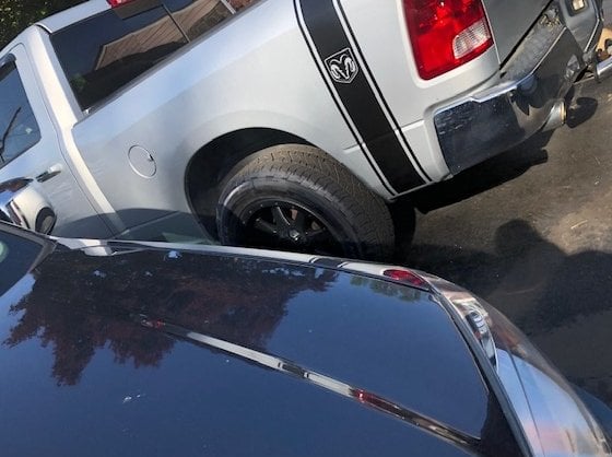 RAM Licensed by RedRock RAM Head Vertical Stripe; Matte Black (02-18 RAM 1500)