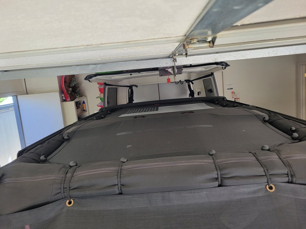 RedRock Mesh Wrap-Around Cargo Shade; Black (07-18 Jeep Wrangler JK 4-Door)