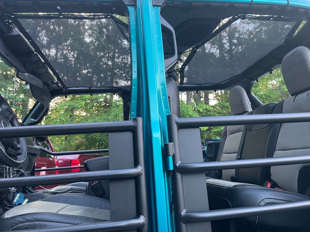 RedRock Mesh Sun Shade; Front and Rear; Black (18-23 Jeep Wrangler JL 4-Door)