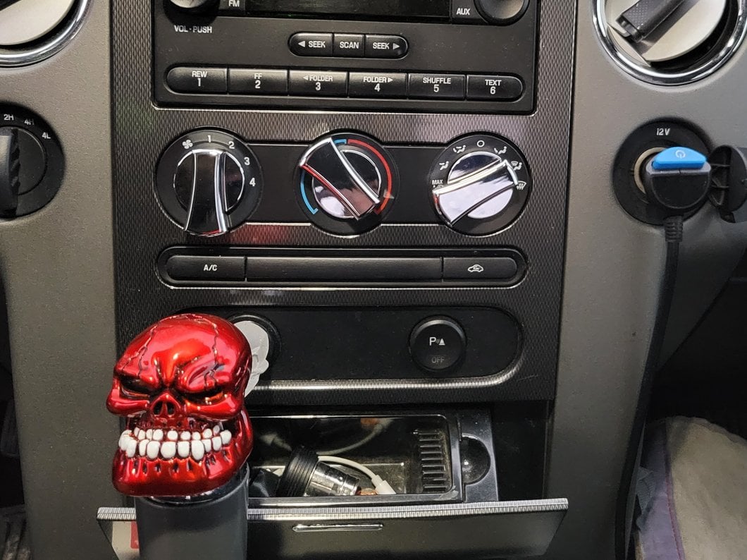 RedRock A/C Knob Covers; Chrome (04-08 F-150)