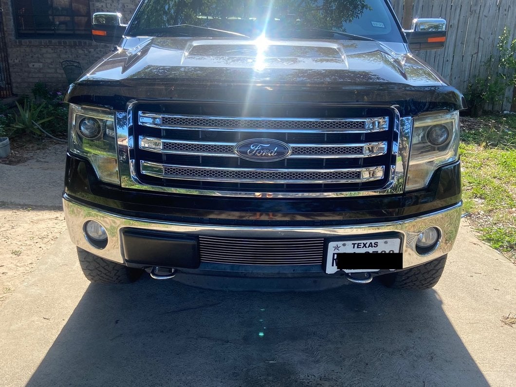 RedRock Lower Bumper Grille Insert; Polished (09-14 F-150, Excluding Raptor, Harley Davidson & 2011 Limited)