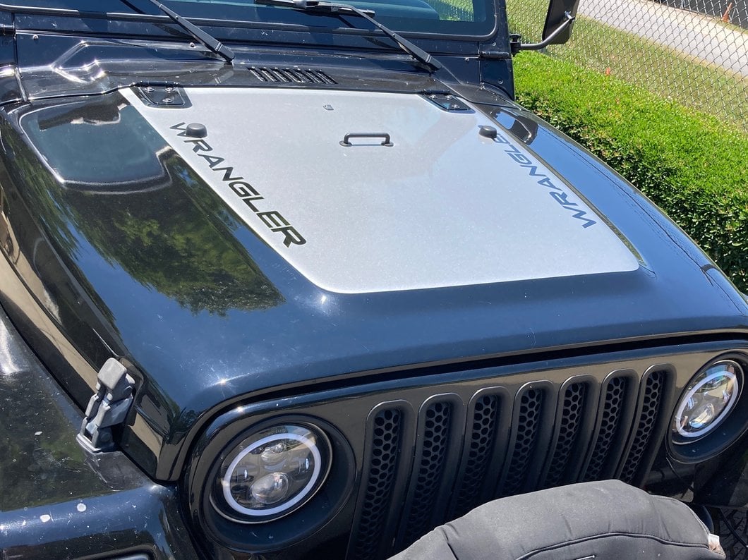 Jeep Licensed by RedRock Wrangler Hood Decal; Silver (97-06 Jeep Wrangler TJ)