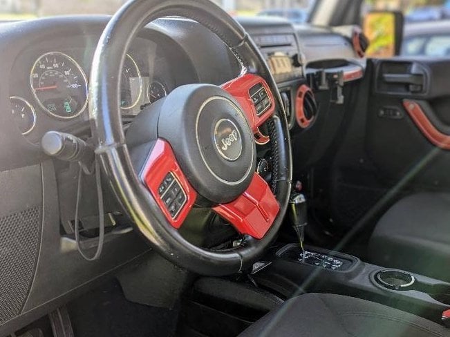 RedRock Steering Wheel Trim; Red (11-18 Jeep Wrangler JK)
