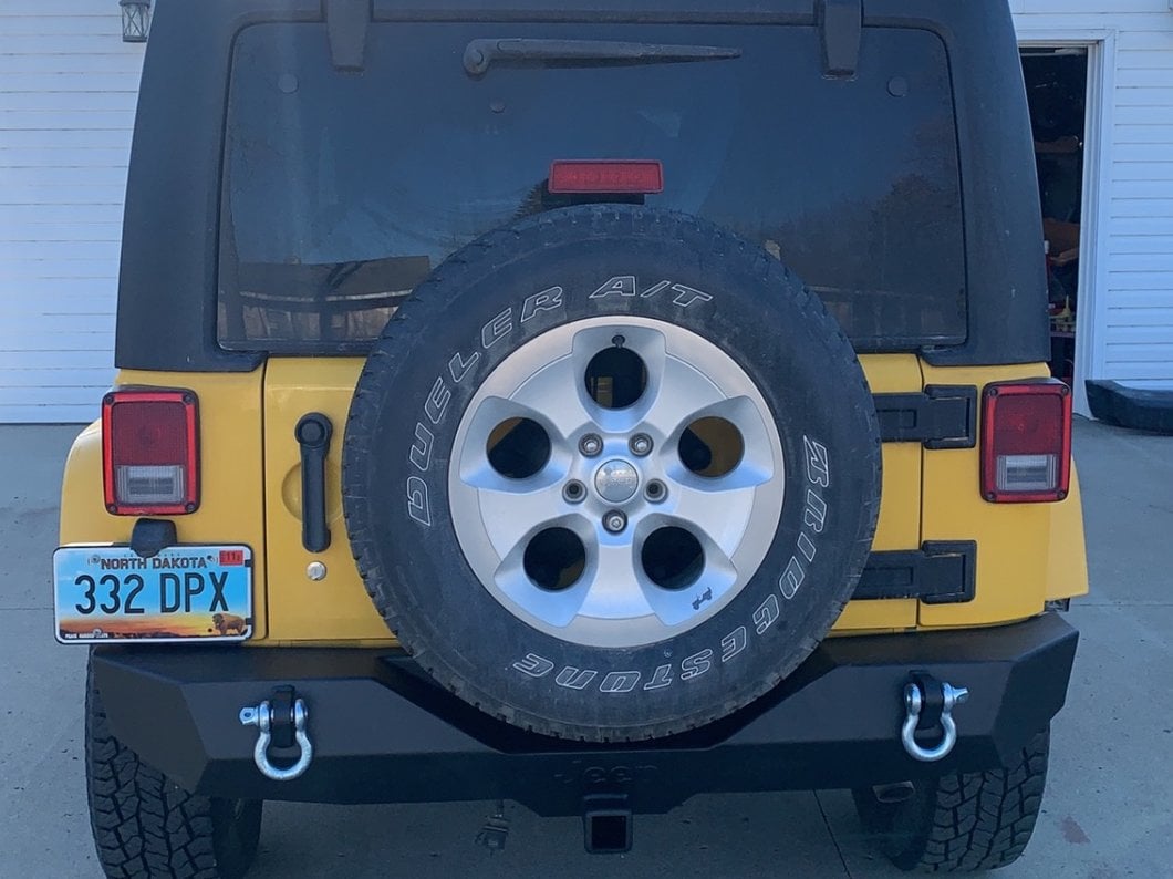 Jeep Licensed by RedRock Trail Force HD Rear Bumper with Jeep Logo (07-18 Jeep Wrangler JK)