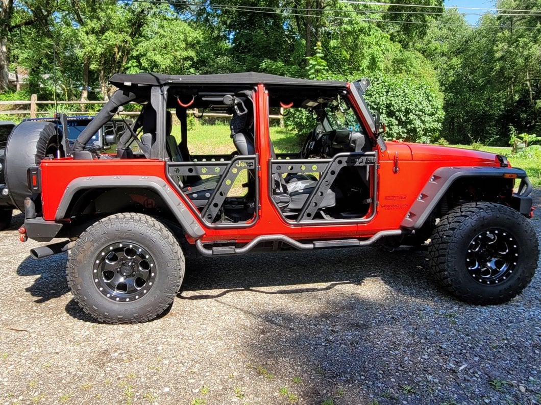 Jeep Licensed by RedRock HD Front Adventure Doors with Jeep Logo (07-18 Jeep Wrangler JK)