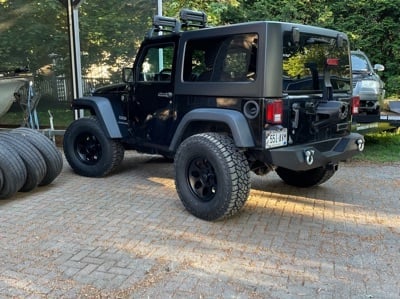 Jeep Licensed by RedRock Trail Force HD Rear Bumper with Jeep Logo (07-18 Jeep Wrangler JK)
