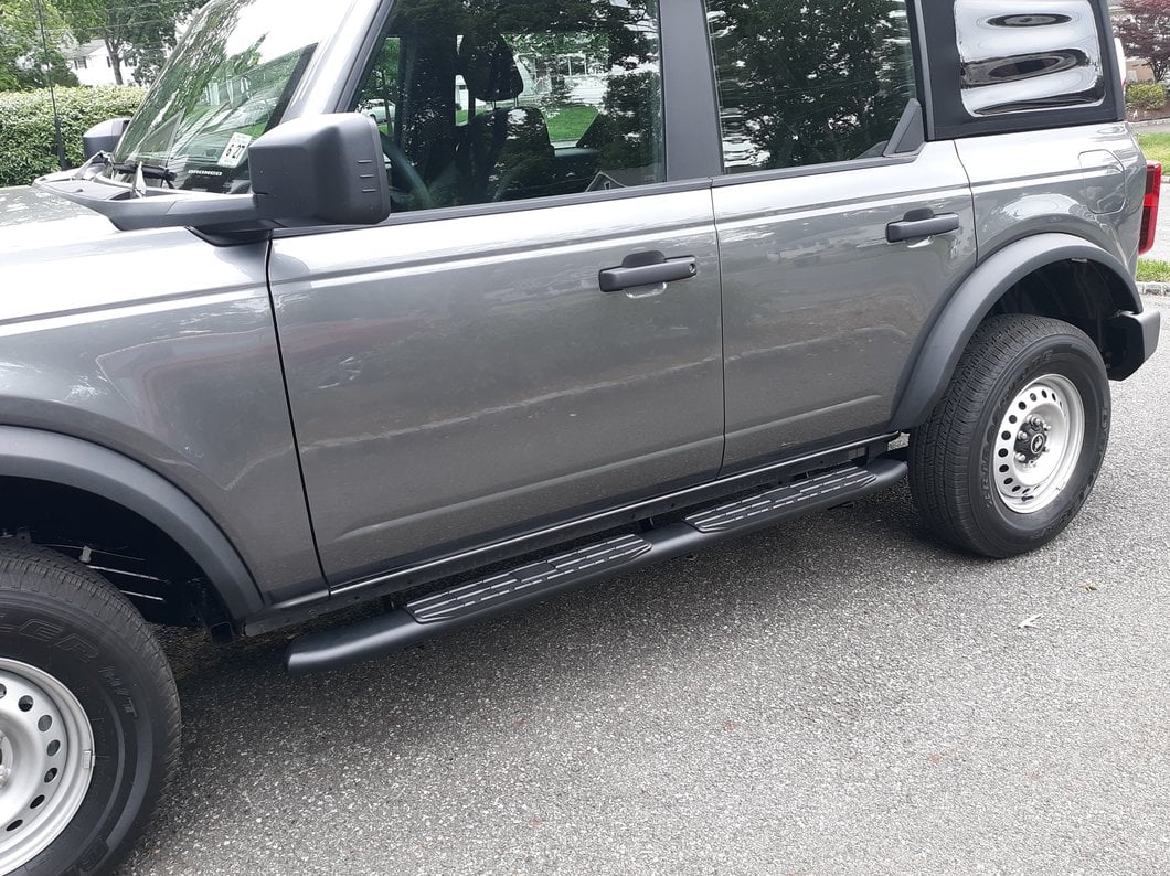 RedRock PNC Side Step Bars; Textured Black (21-25 Bronco 4-Door)