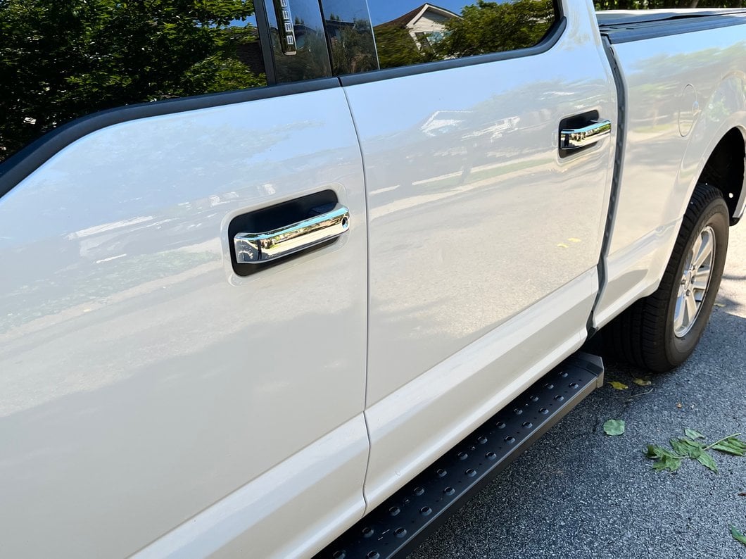 RedRock Door Handle Covers without Passenger Keyhole; Handle Covers Only; Chrome (15-20 F-150 SuperCrew)
