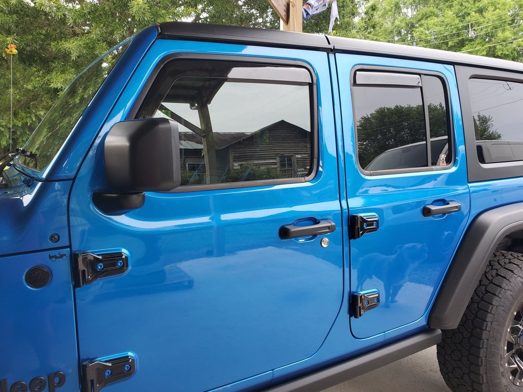RedRock In-Channel Window Deflectors (18-25 Jeep Wrangler JL 4-Door)