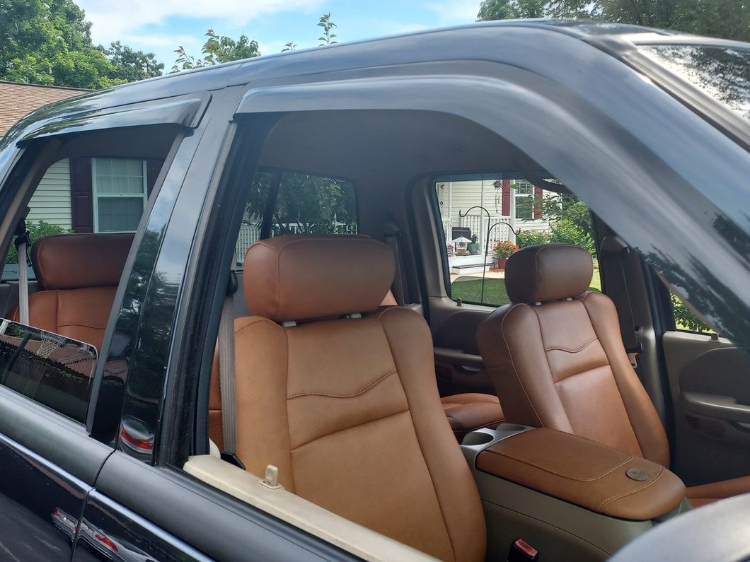 RedRock Window Deflectors; Front and Rear; Smoked (01-03 F-150 SuperCrew)