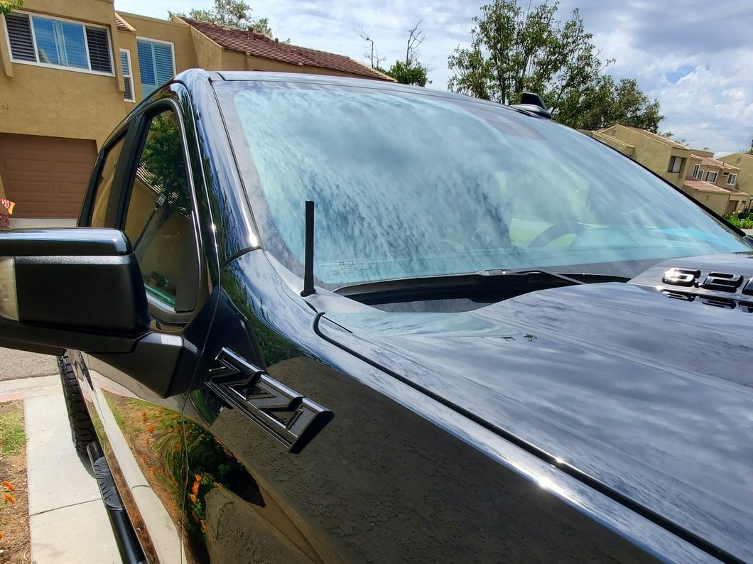 RedRock Short Billet Black Antenna; 5-Inch (99-25 Silverado 1500)