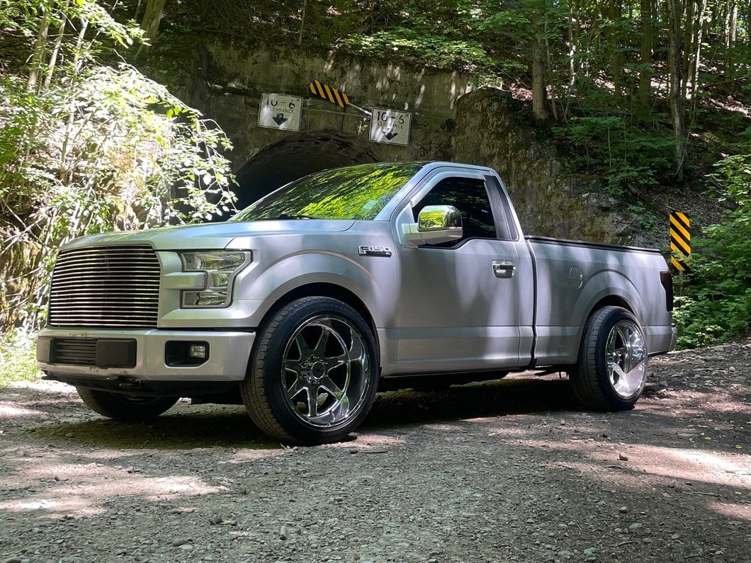 RedRock Modern Billet Upper Grille Replacement; Polished (15-17 F-150, Excluding Raptor)