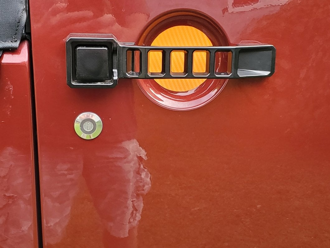 RedRock Aluminum Door and Tailgate Handle Set; Black (07-18 Jeep Wrangler JK 2-Door)