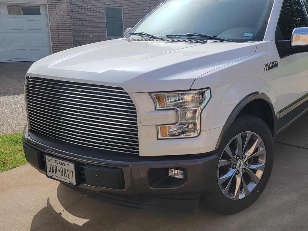 RedRock Modern Billet Upper Grille Replacement; Polished (15-17 F-150, Excluding Raptor)