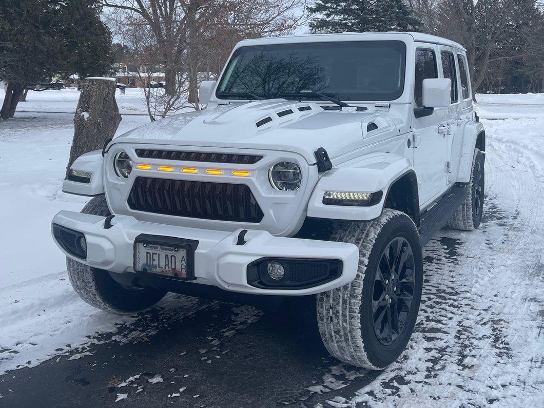 RedRock Gladiator Grille with Amber LED Lighting (18-25 Jeep Wrangler JL w/o TrailCam)
