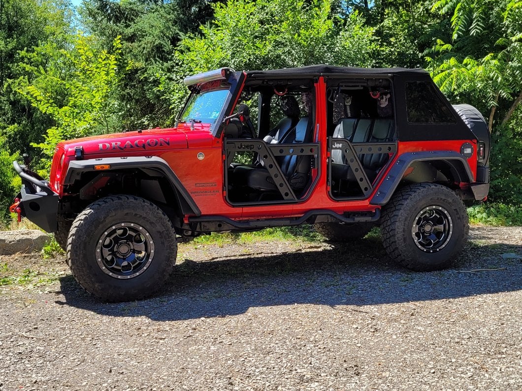 Jeep Licensed by RedRock HD Front Adventure Doors with Jeep Logo (07-18 Jeep Wrangler JK)