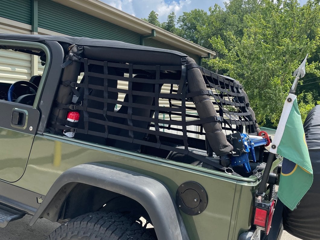 RedRock Cargo Wrap Around Net; One Piece (04-06 Jeep Wrangler TJ Unlimited)