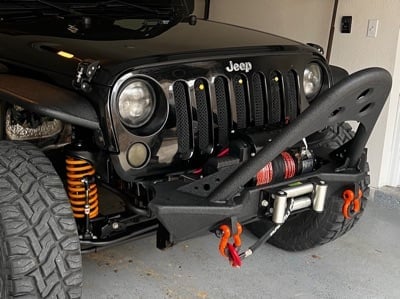 RedRock Wire Mesh Grille Insert; Black (07-18 Jeep Wrangler JK)
