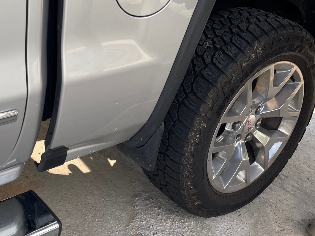 RedRock Mud Flaps; Front and Rear (14-18 Sierra 1500 w/o OE Fender Flares)
