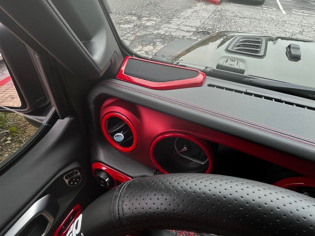 RedRock Gauge Cluster Trim; Red (18-25 Jeep Wrangler JL)