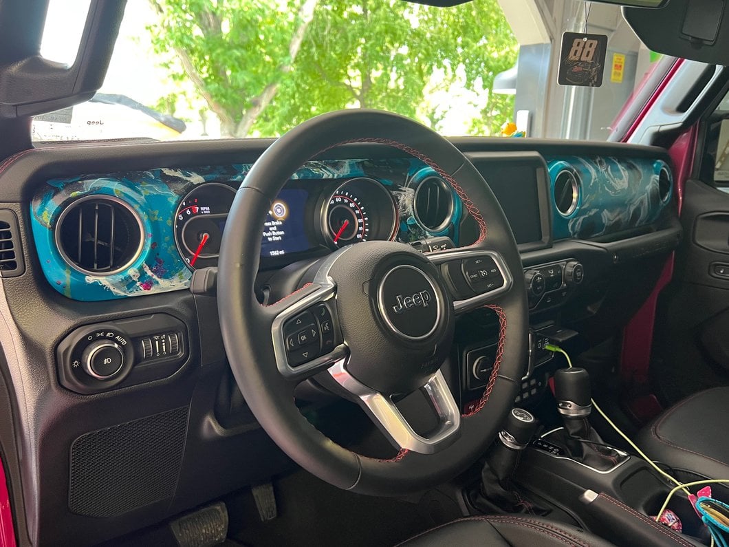 RedRock Dash Panel Overlay; Red (18-23 Jeep Wrangler JL)