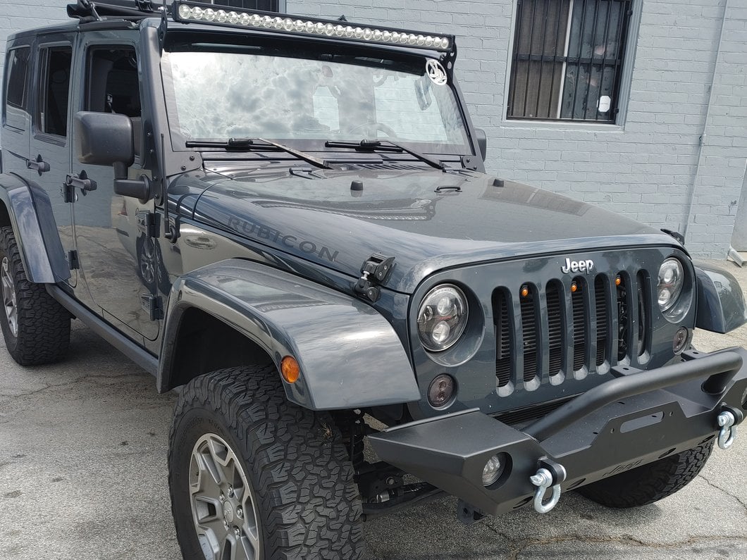 Jeep Licensed by RedRock Trail Force HD Front Bumper with Jeep Logo (07-18 Jeep Wrangler JK)