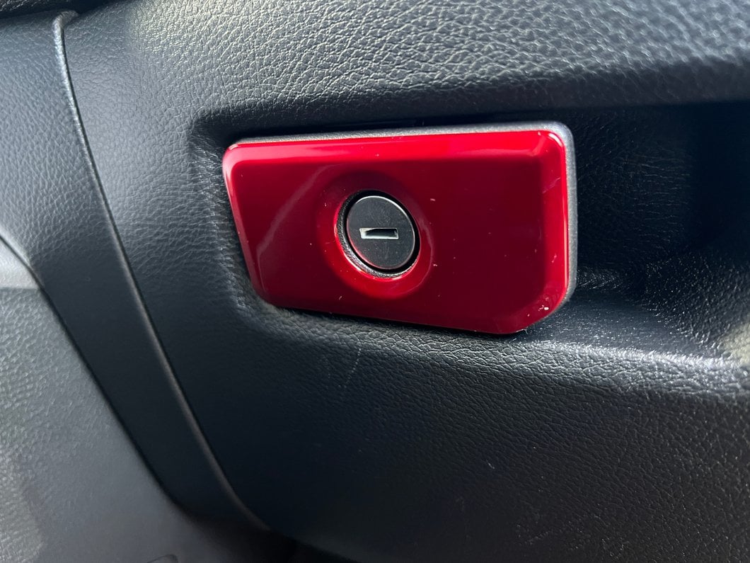 RedRock Glove Box Handle Trim; Red (19-25 RAM 1500)