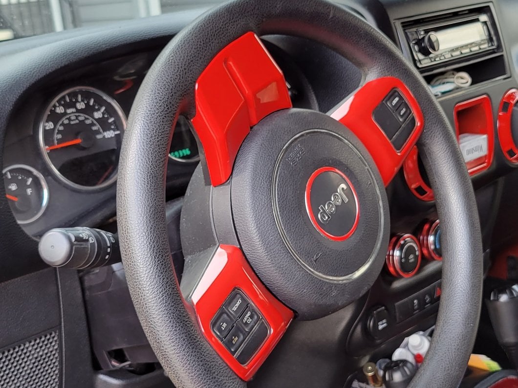 RedRock Steering Wheel Trim; Red (11-18 Jeep Wrangler JK)