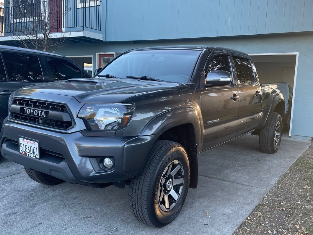 RedRock In-Channel Window Deflectors; Front and Rear; Smoke (05-15 Tacoma Double Cab)