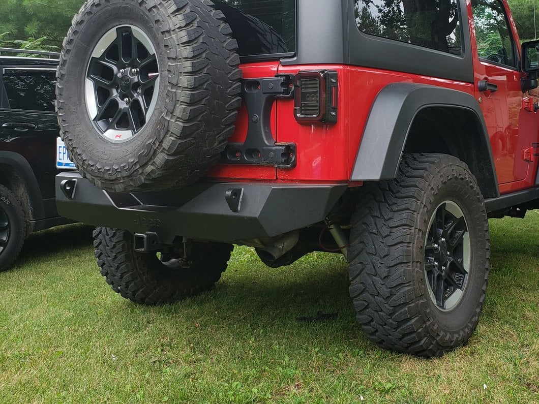 Jeep Licensed by RedRock Trail Force HD Rear Bumper with Jeep Logo (07-18 Jeep Wrangler JK)