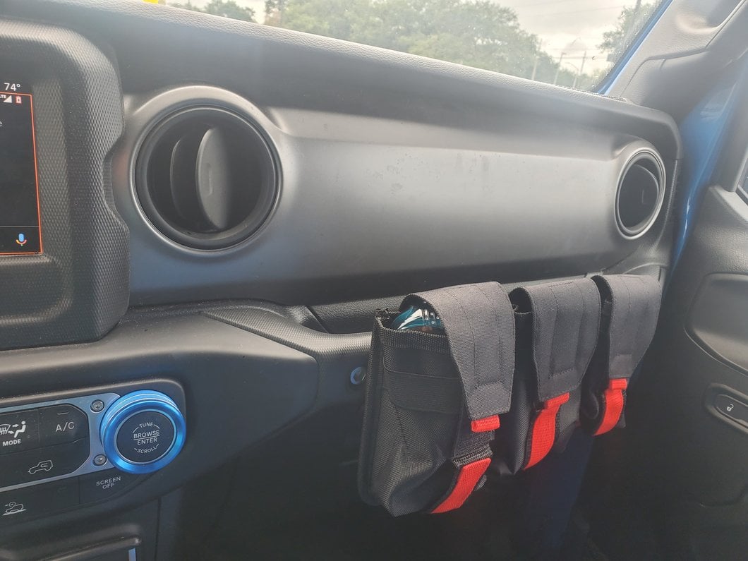 RedRock Grab Handle Storage Bag; Tri Pocket (20-25 Jeep Gladiator JT)