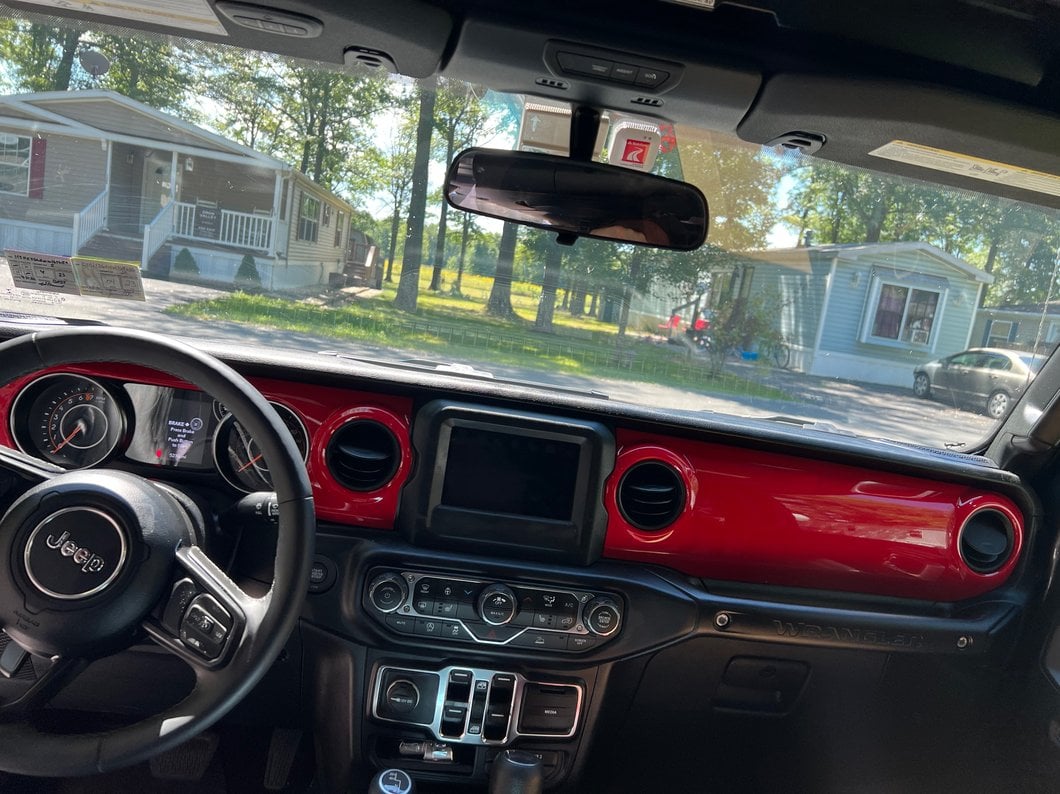 RedRock Dash Panel Overlay; Red (18-23 Jeep Wrangler JL)