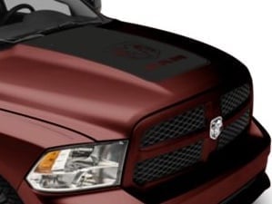 RAM Licensed by RedRock Hood Decal with Logo; Anthracite (09-18 RAM 1500, Excluding Rebel)