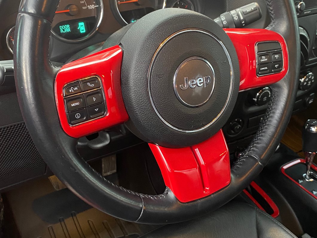 RedRock Steering Wheel Trim; Red (11-18 Jeep Wrangler JK)