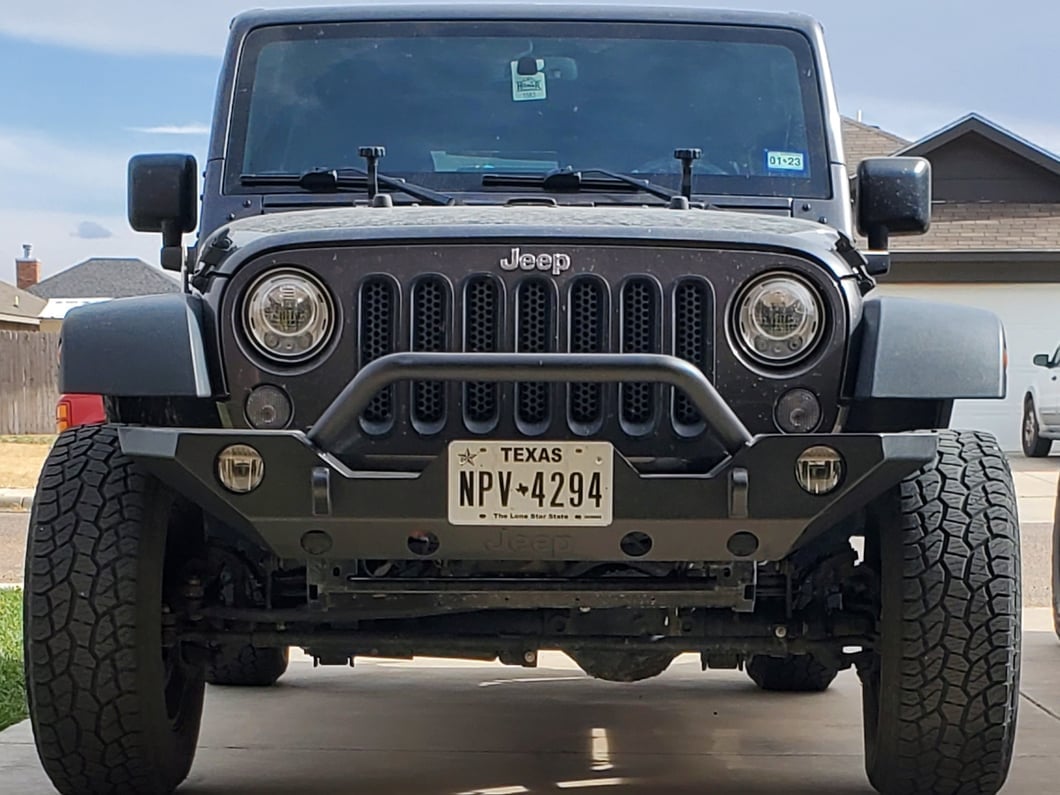 Jeep Licensed by RedRock Trail Force HD Front Bumper with Jeep Logo (07-18 Jeep Wrangler JK)