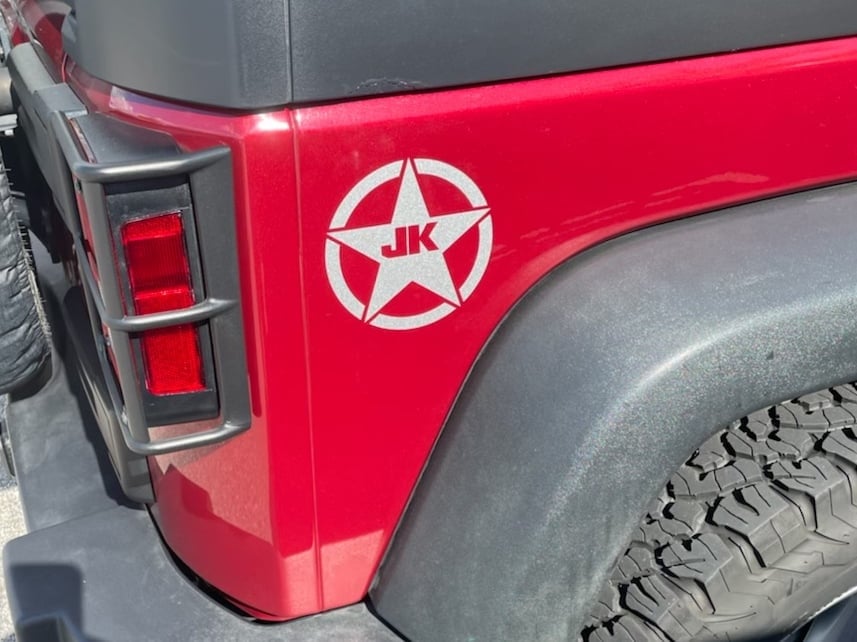 Jeep Licensed by RedRock JK Star Accent Decal; Silver (07-18 Jeep Wrangler JK)