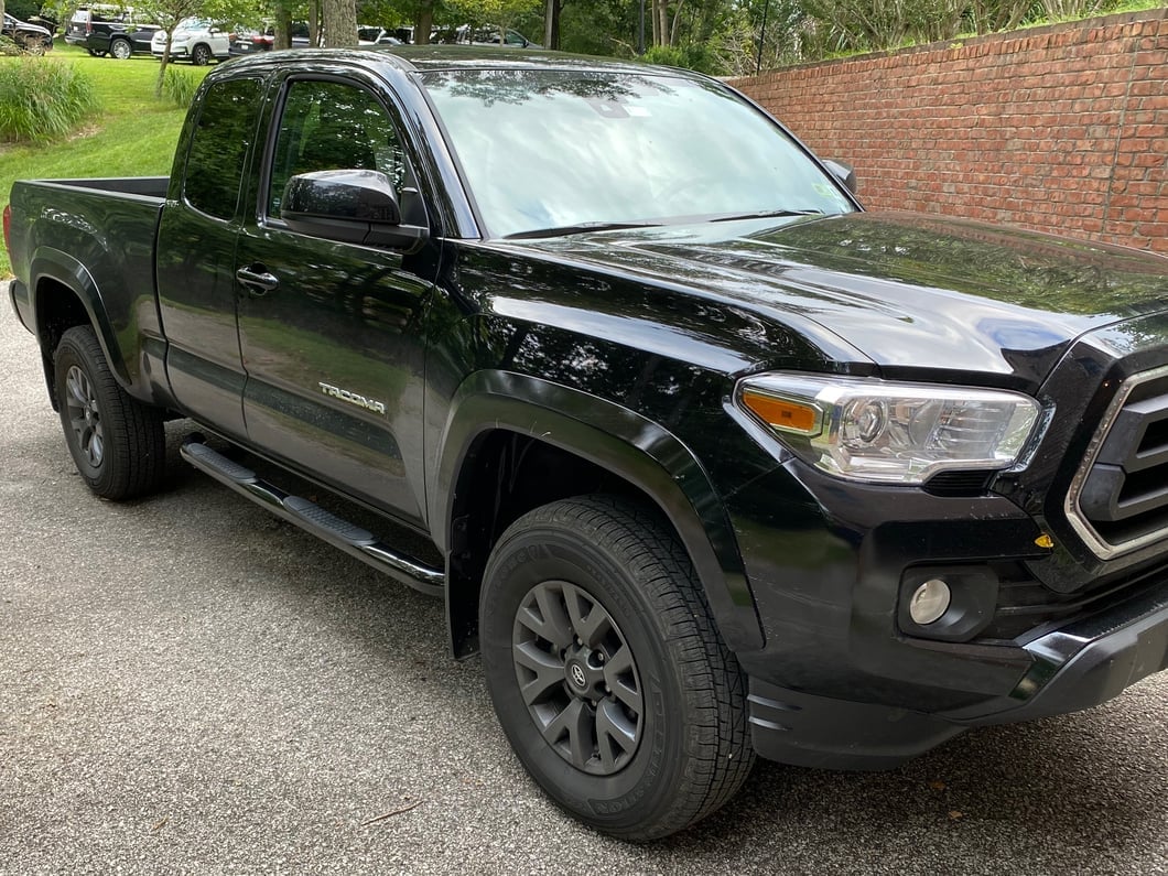 RedRock 3-Inch Side Step Bars; Black (05-23 Tacoma Access Cab)
