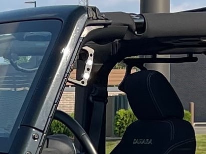 RedRock Aluminum Front Grab Handles; Black (07-18 Jeep Wrangler JK)