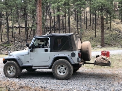 RedRock Hitch Mounted Cargo Rack; 7-Inch XL (87-06 Jeep Wrangler YJ & TJ)