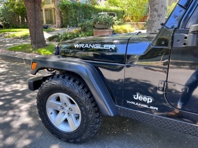 Jeep Licensed by RedRock Wrangler Hood Logo; Silver (97-06 Jeep Wrangler TJ)