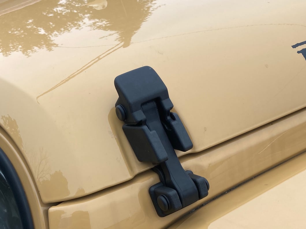 RedRock Replacement Hood Latch Straps; Black (07-18 Jeep Wrangler JK)