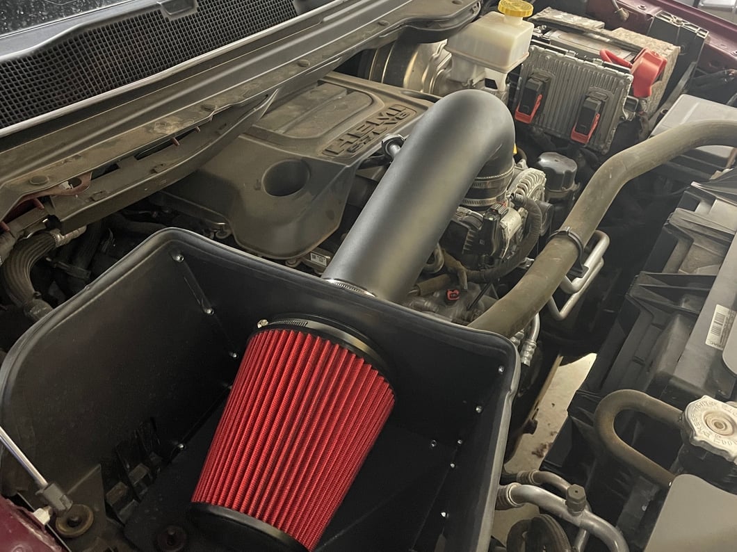 RedRock Cold Air Intake; Black (19-24 5.7L RAM 1500)