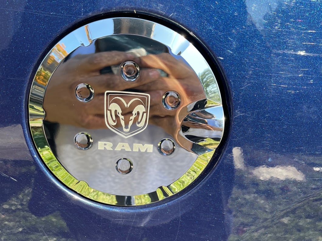 RAM Licensed by RedRock Fuel Tank Door Cover; Chrome (09-18 RAM 1500)
