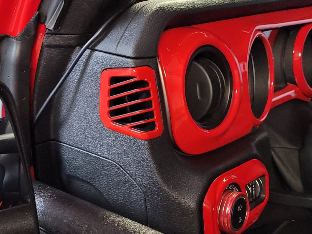 RedRock Air Vent Trim; Red (20-25 Jeep Gladiator JT)