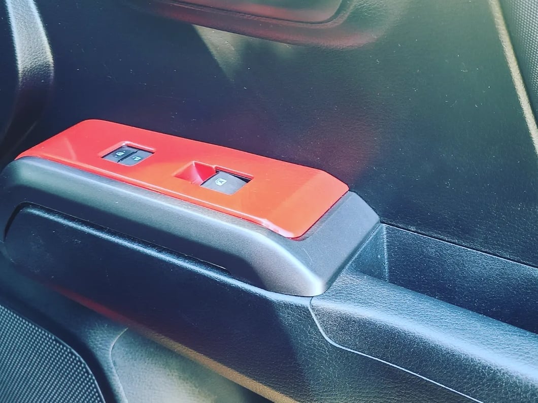 RedRock Front Switch Panel Trim; Red (16-23 Tacoma Double Cab)