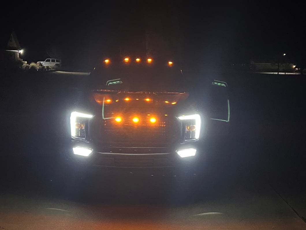 RedRock Baja Upper Replacement Grille with LED Lighting; Black (21-23 F-150, Excluding Raptor & Tremor)
