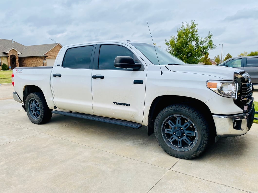 RedRock I4 Running Boards; Black (07-21 Tundra CrewMax)