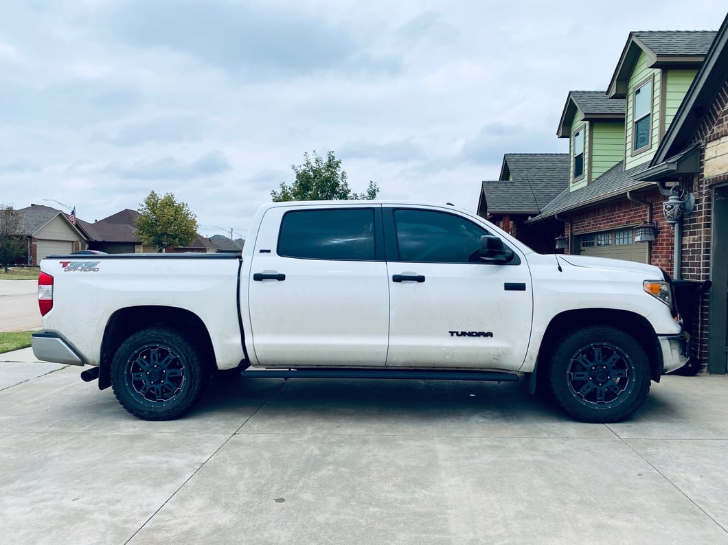 RedRock I4 Running Boards; Black (07-21 Tundra CrewMax)