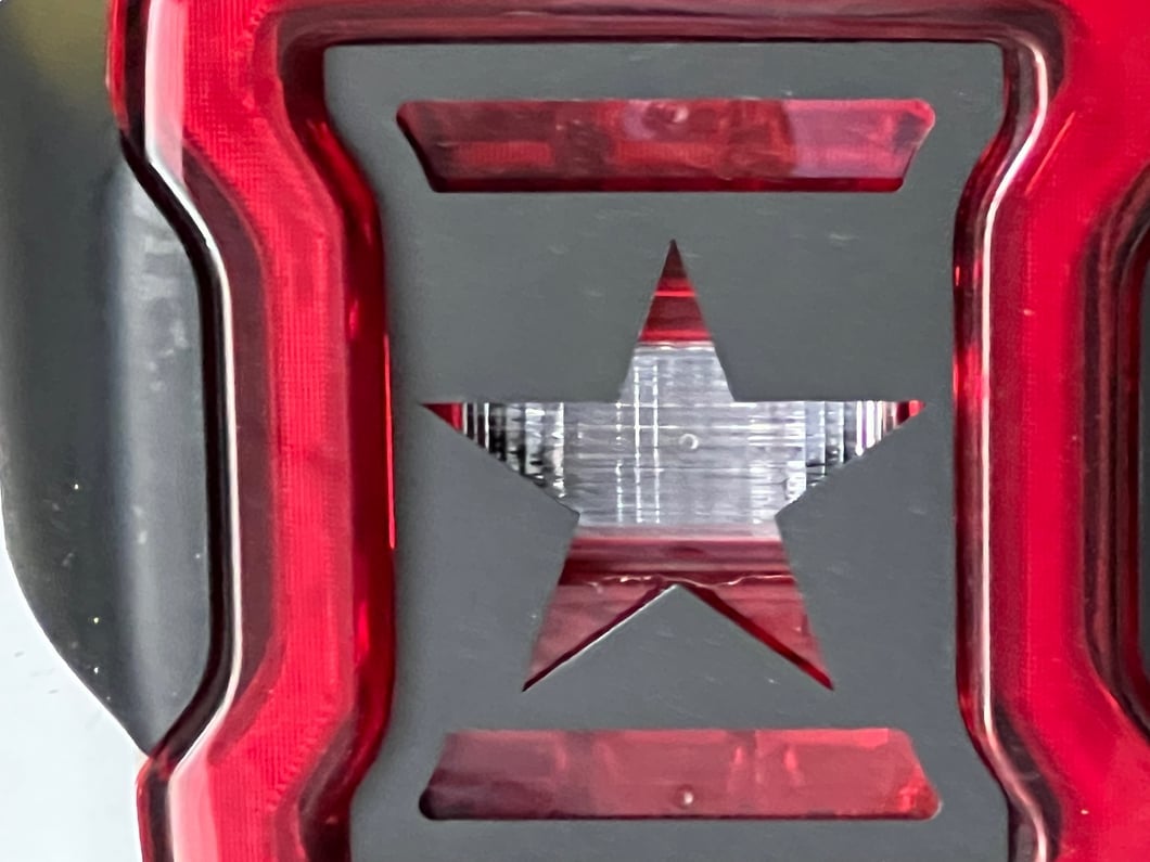 RedRock Star Tail Light Covers (18-25 Jeep Wrangler JL w/ Factory LED Tail Lights)